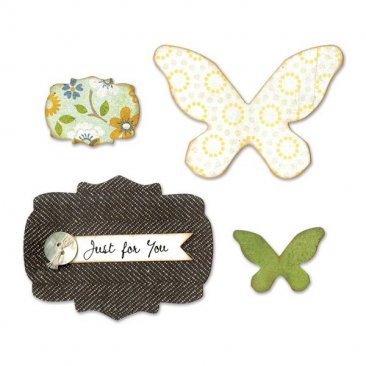 Butterflies and Labels Bigz Die Sizzix