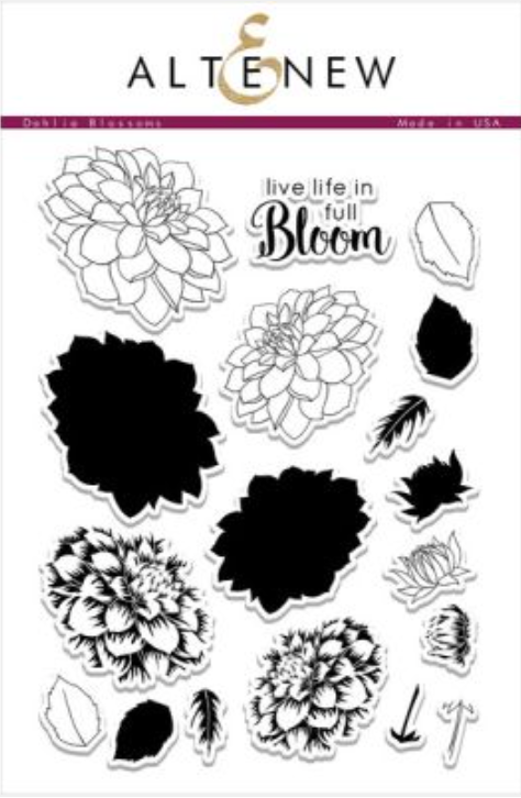Dahlia Blossoms Stamp Set Altenew