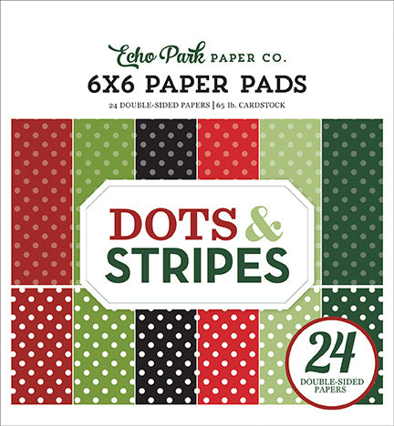 Christmas Dots & Stripes 6 x 6 pad Echo Park