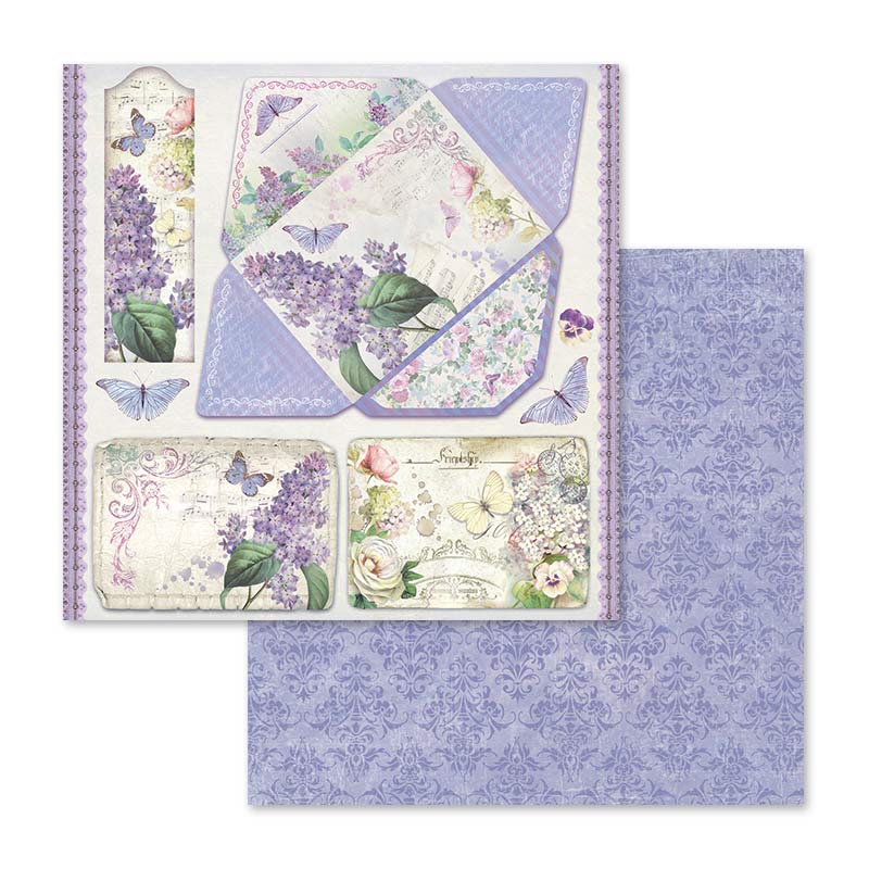 Stamperia Lilac Flowers 12 x 12 Paper Pad