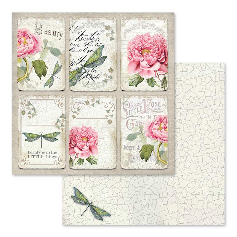 Letters and Flowers 12 x 12 paper pad Stamperia