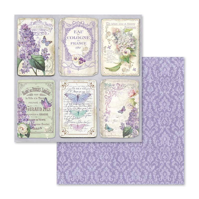 Stamperia Lilac Flowers 12 x 12 Paper Pad