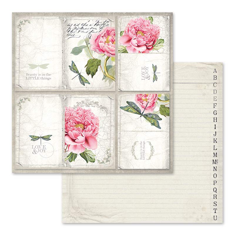 Letters and Flowers 12 x 12 paper pad Stamperia