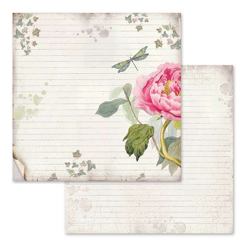 Letters and Flowers 12 x 12 paper pad Stamperia