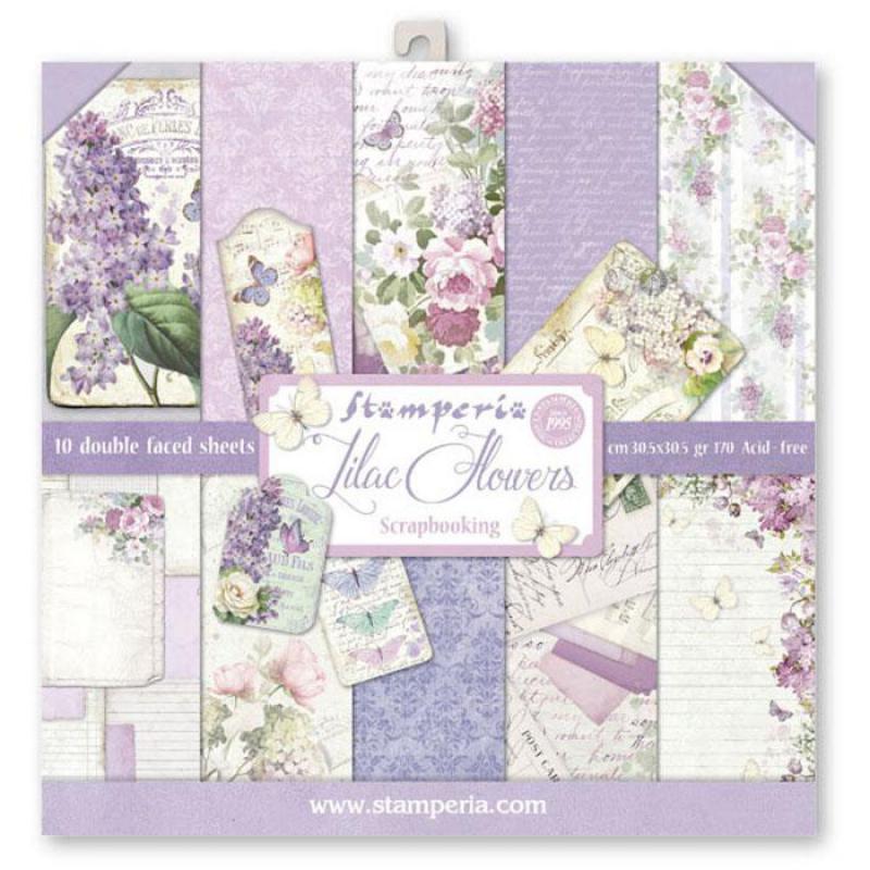 Stamperia Lilac Flowers 12 x 12 Paper Pad