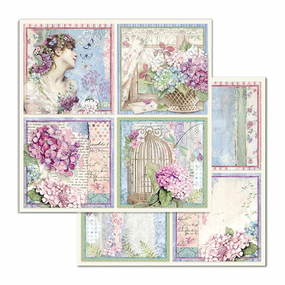 Hortensia 12 x 12 Paper Pad Stamperia