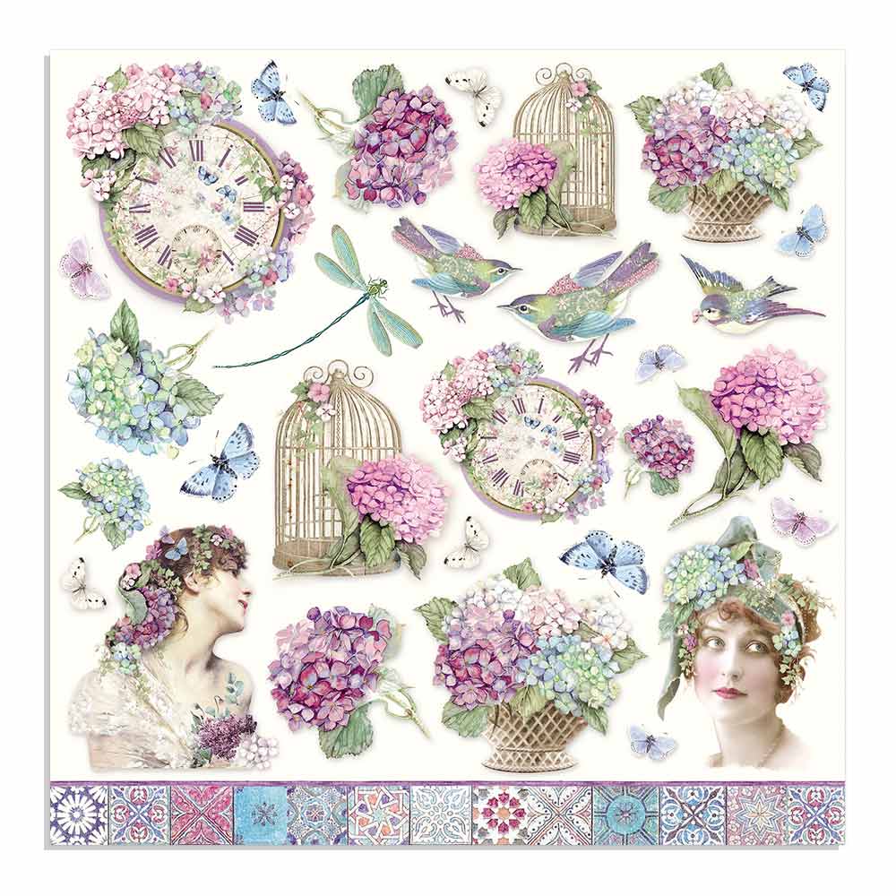 Hortensia 12 x 12 Paper Pad Stamperia