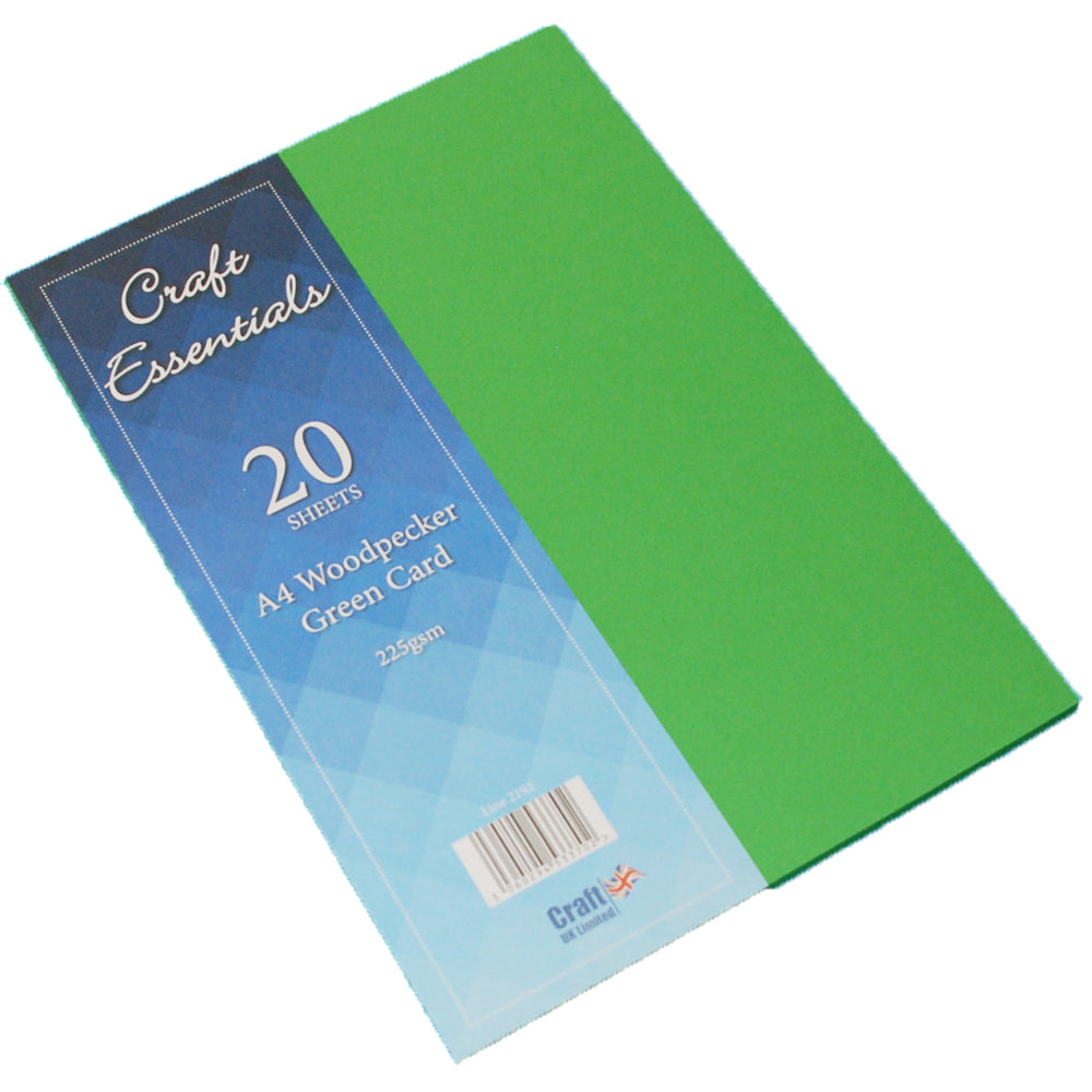 A4 Green Card 225gsm - Pack of 20