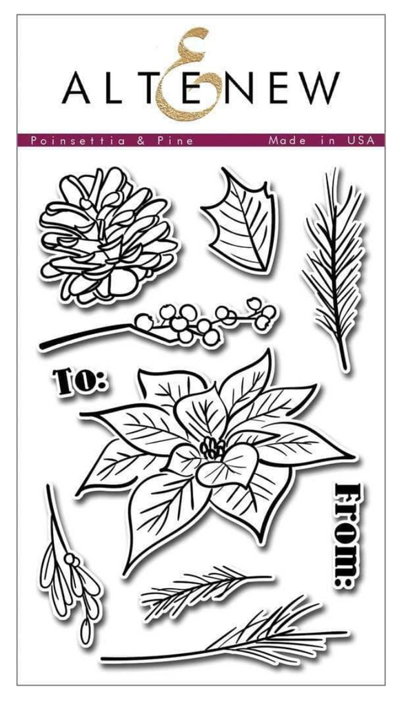 Poinsettia and Pine Stamp Set Altenew