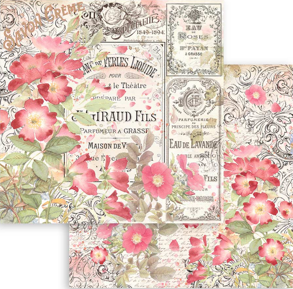 Rose Parfum 8 x 8 Paper Pad Stamperia