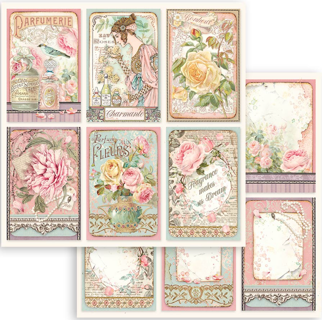 Rose Parfum 8 x 8 Paper Pad Stamperia