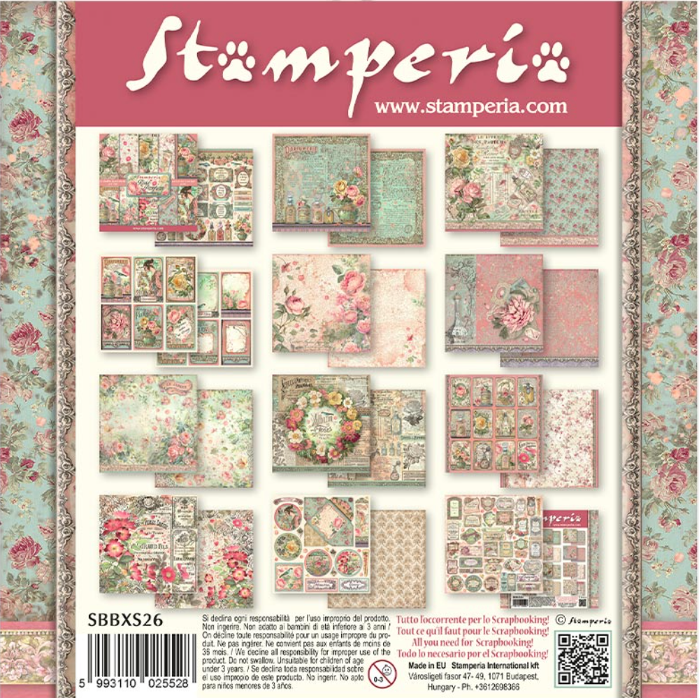 Rose Parfum 8 x 8 Paper Pad Stamperia
