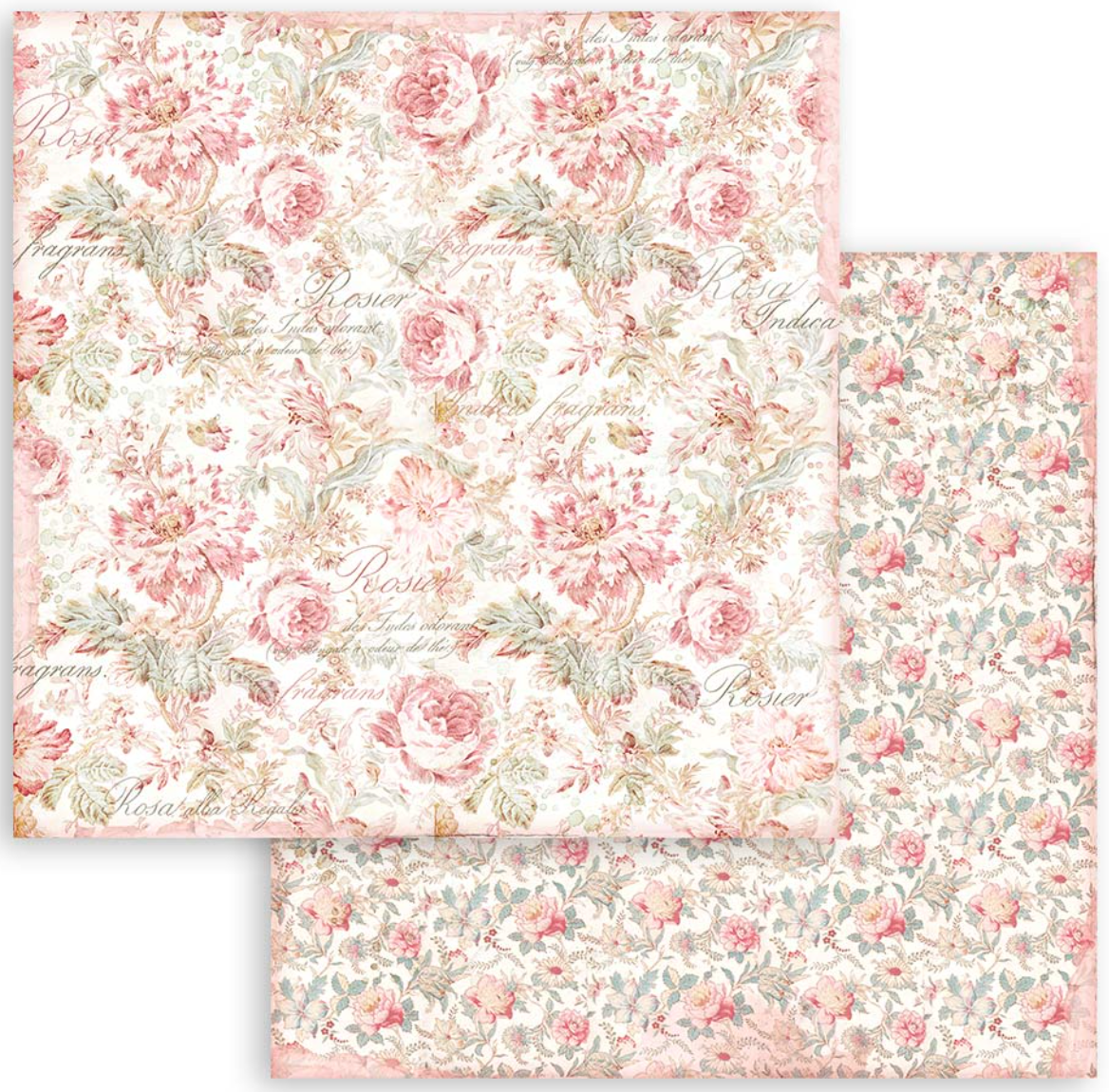 Stamperia Rose Parfum 12 x 12 Backgrounds Selection Paper Pad