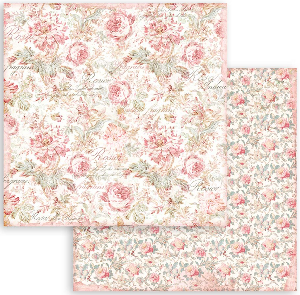 Rose Parfum 12 x 12 Backgrounds Pad Stamperia