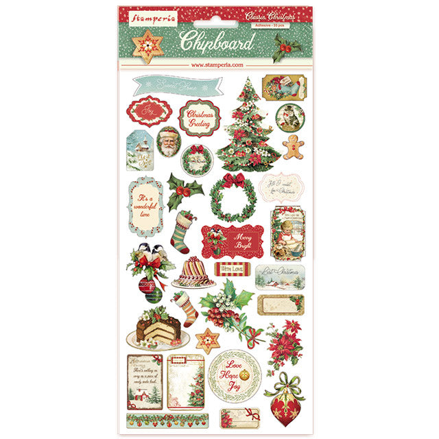 Classic Christmas Chipboard Stamperia