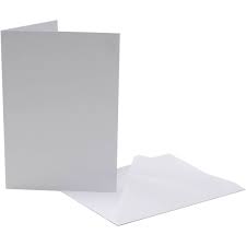 7 x 5 Card Blanks and Envelopes White 50 pack